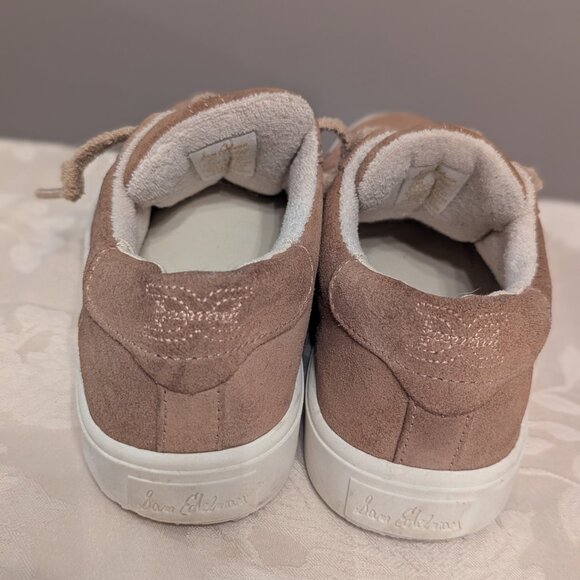 Sam Edelman Girls Ethyl Sneakers Sz 4 Brown Suede Low Top Lace-Up Kids Shoes - Picture 7 of 8